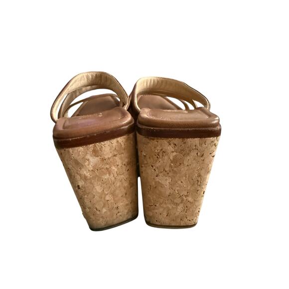 Jimmy Choo Brown Leather Athenia Wedge Sandals  37.5 - Picture 8 of 8